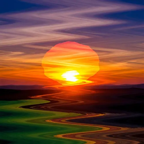 Spectacular Abstract Sunset Landscape
