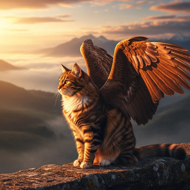 Winged Cat - Mythical Creatures Collection