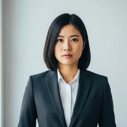 Confident Asian Female in Business Suit | Success-themed Portrait