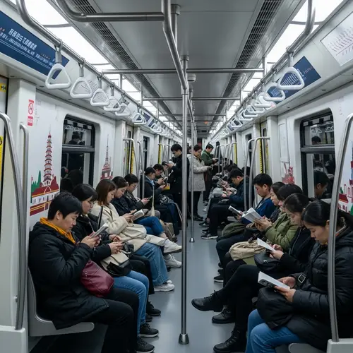 Lanzhou Subway: A Busy Carriage Experience