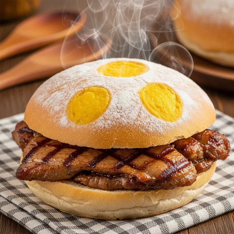 Roasted Calf in Pandesal Bun - Delicious Combo!