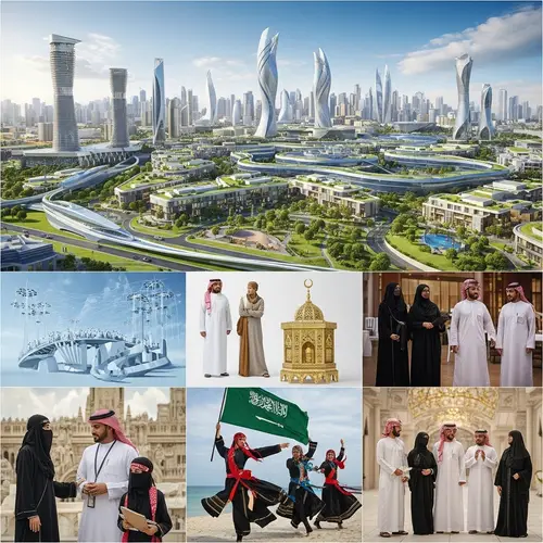 Saudi Arabia 2030: Futuristic Cityscape & Cultural Heritage