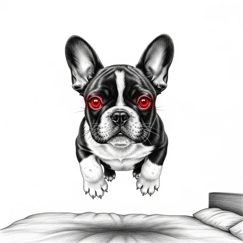 Captivating Monochromatic French Bulldog Puppy Drawing