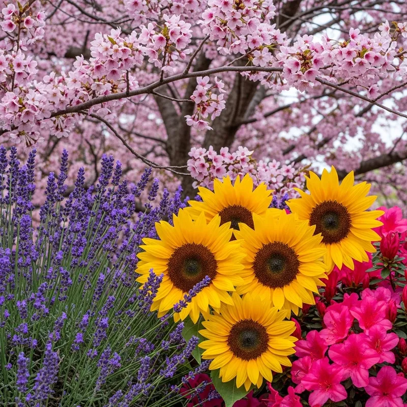 Cherry Blossom, Lavender, Sunflower & Azalea Botanical Fusion Cherry Blossom, Lavender, Sunflower & Azalea Botanical Fusion