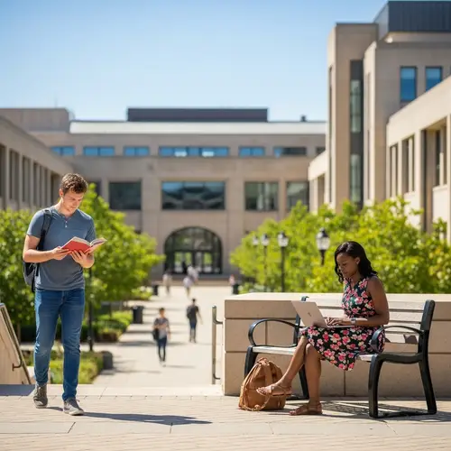 Modern University Campus: Diversity and Vibrancy