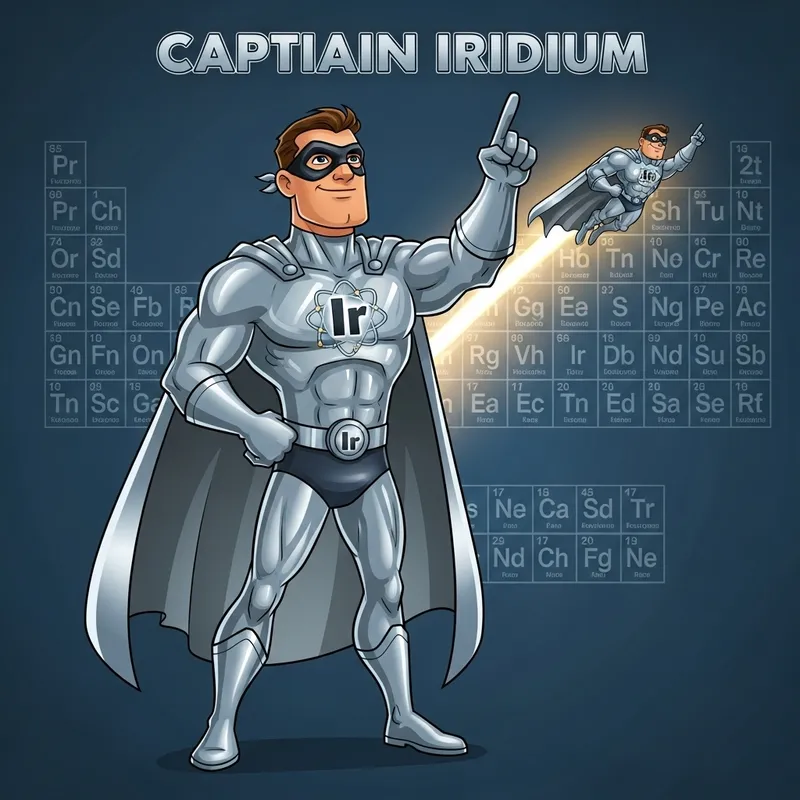 Iridium Cartoon Superhero: Lustrous Silver Avenger