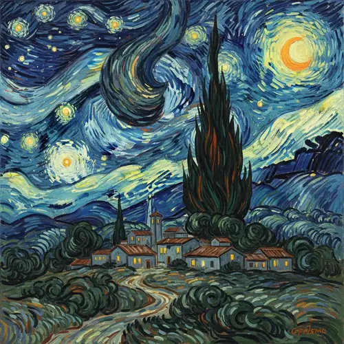 Famous Interpretation Of Starry Night Art Piece