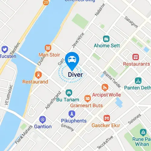 Location Map UI Design for Ride Sharing | Application
