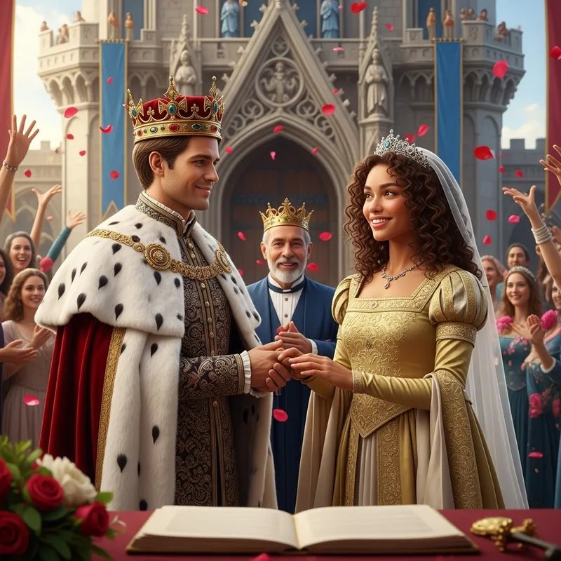 Royal Wedding of a Caucasian Prince and Tan-Skinned Princess Royal Wedding of a Caucasian Prince and Tan-Skinned Princess
