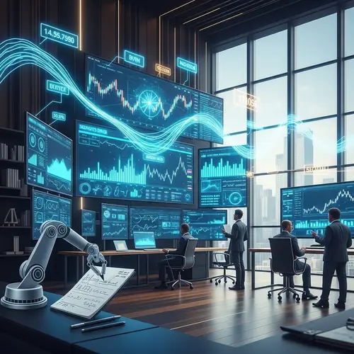 Dynamic Trading Automation - Modern Office Setup Visualization