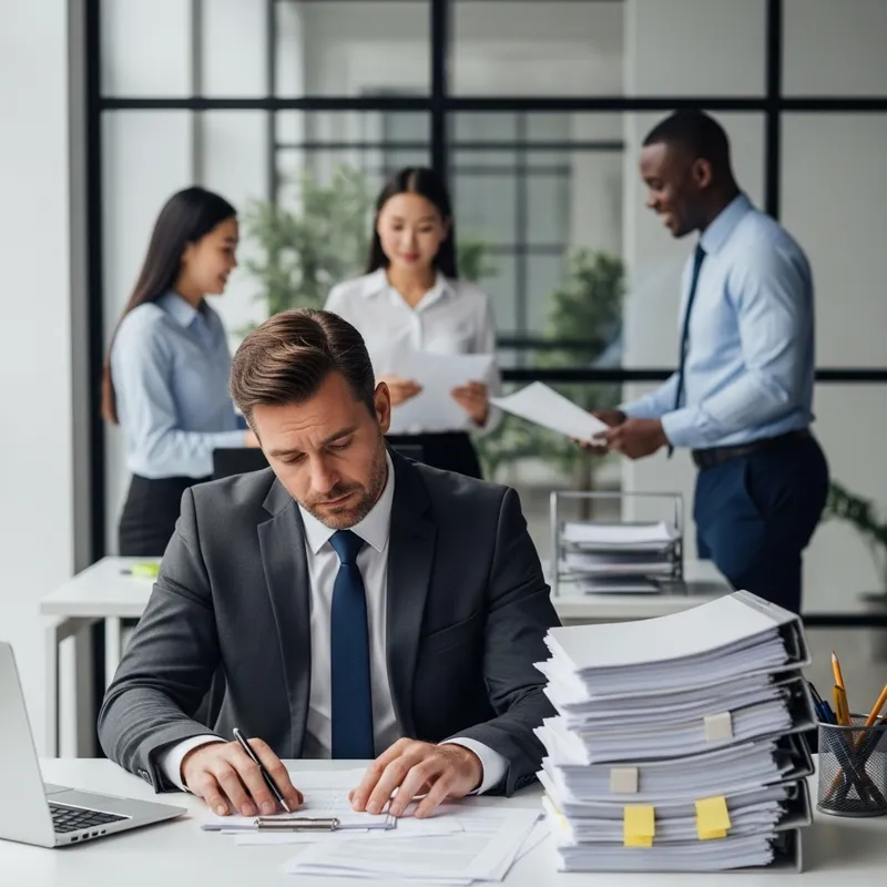 Employee Feeling Unappreciated: Office Stress Visualized