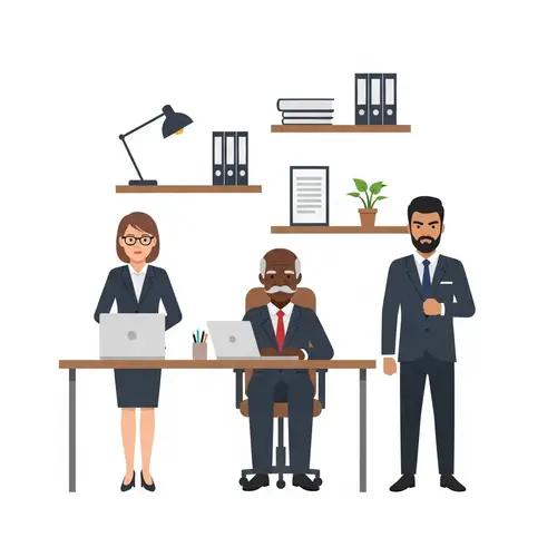 Diverse Business Owners in Stylish Office Environment