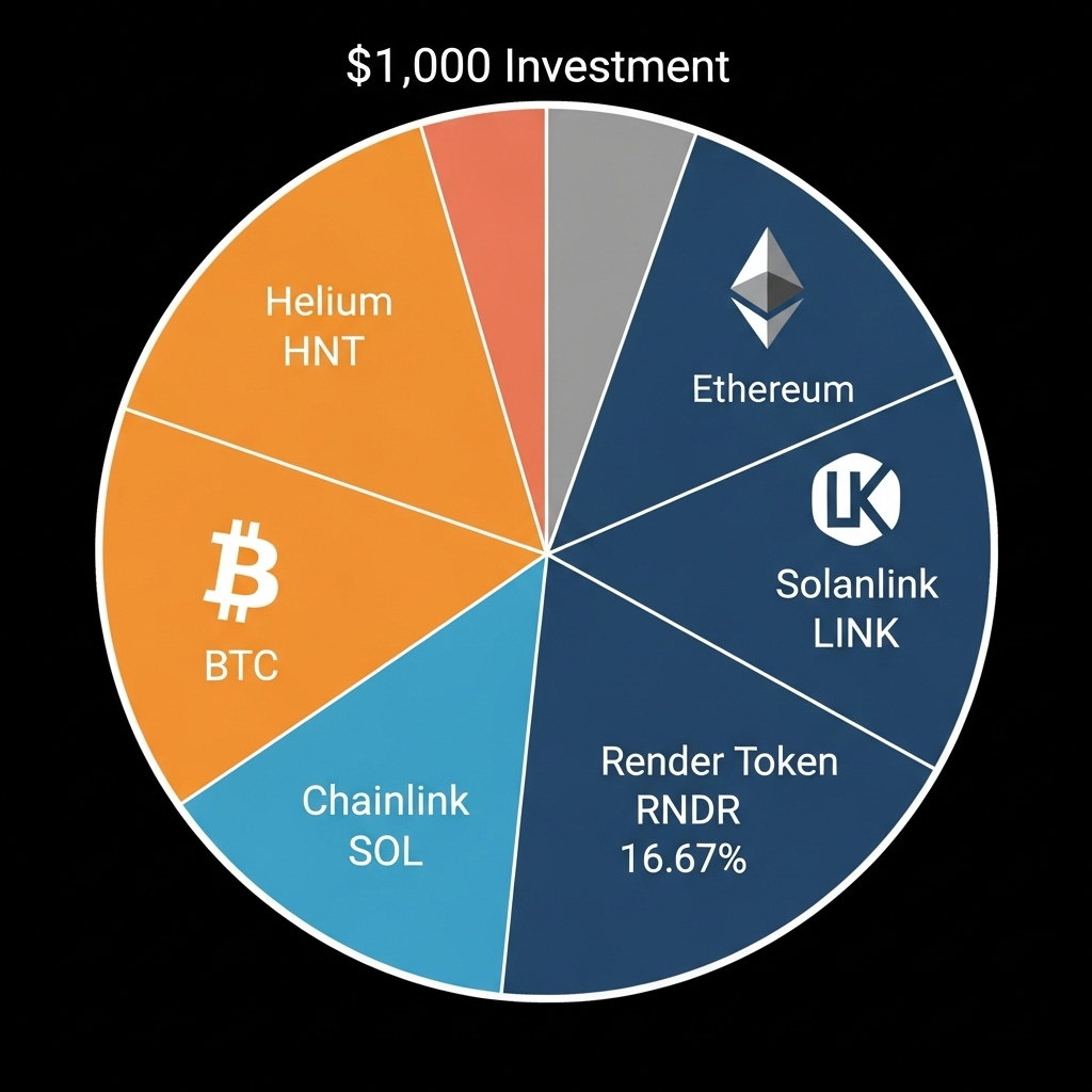 Top Cryptocurrency Portfolio Allocation Pie Chart | AI Art Generator |  Easy-Peasy.AI