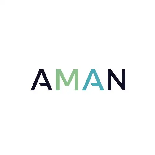 Aman Logo: Clean & Minimalist Typography Design