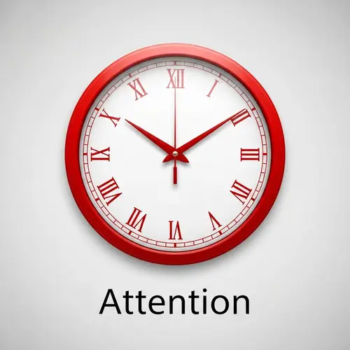 Attention-Grabbing Red and White Clock | Timepiece for Urgency