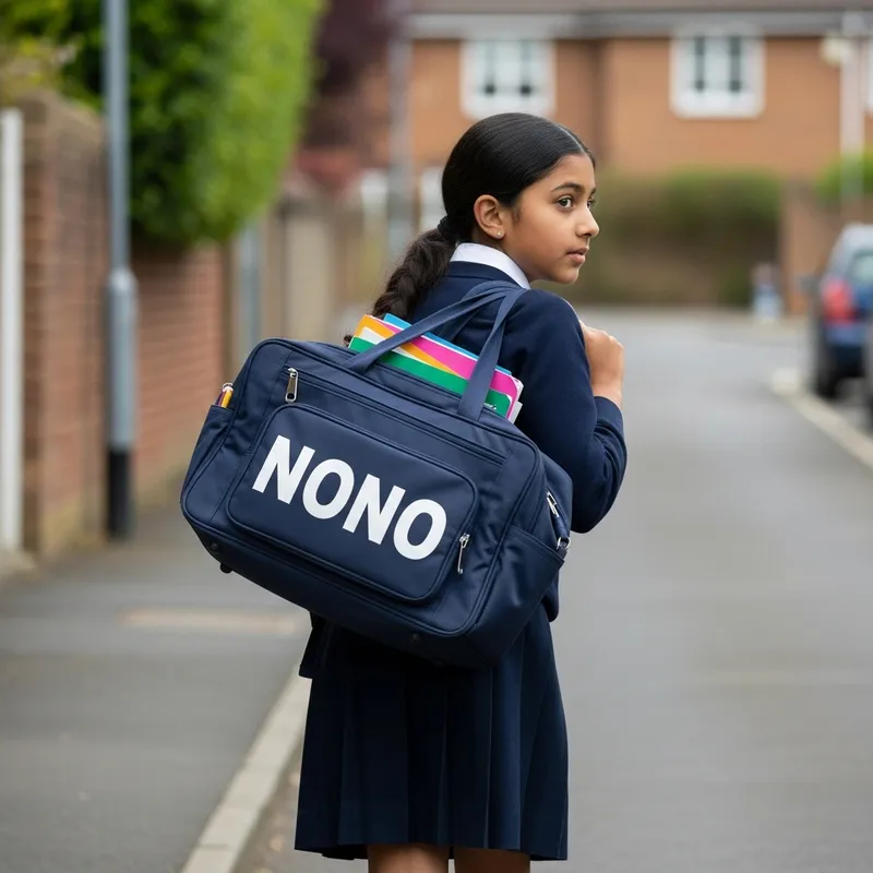 School Girl with Navy 'Nono' Bag | Back to School Style