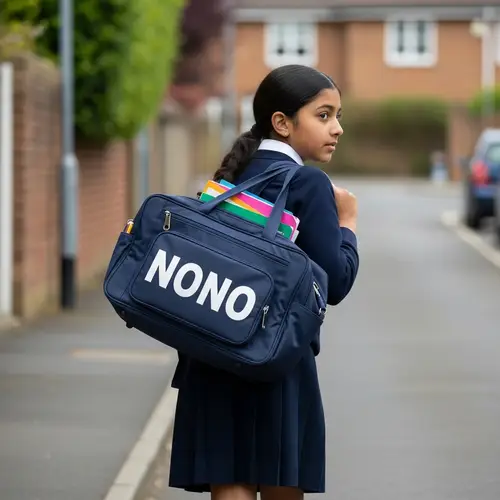 School Girl with Navy 'Nono' Bag | Back to School Style