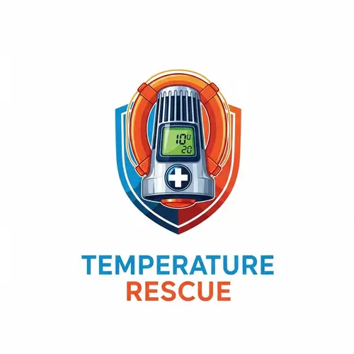 Temperature Rescue | HVAC Company Logo Design