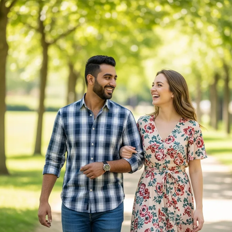 F-Initial Man and S-Initial Girlfriend Enjoy Lively Park Outing
