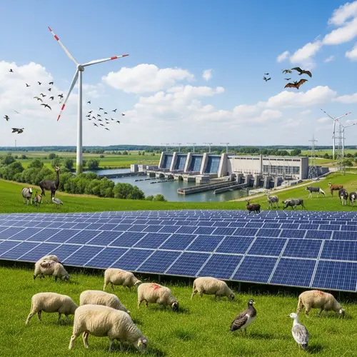 Vibrant Sustainability: Nature and Renewable Energy Harmony