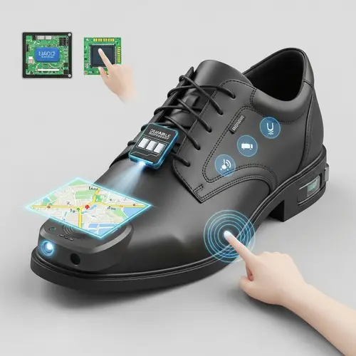 Elegant Holographic Projector Shoes for Enhanced User Experience
