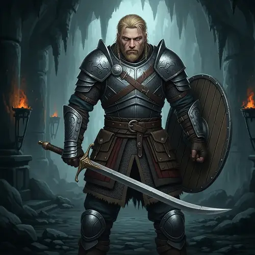 Scandinavian Viking Hunter in Dungeons & Dragons Universe