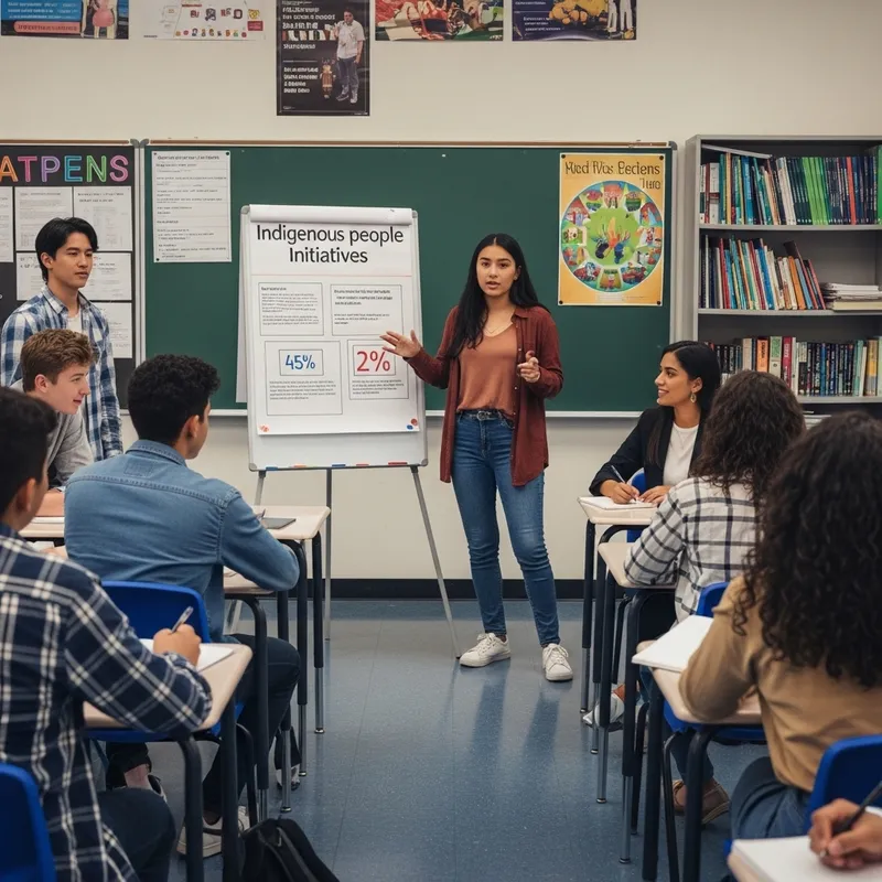 Diverse Classroom Presentation on Indigenous People Support