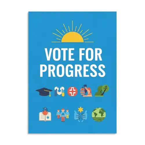 Vote for Progress - Election Campaign Poster