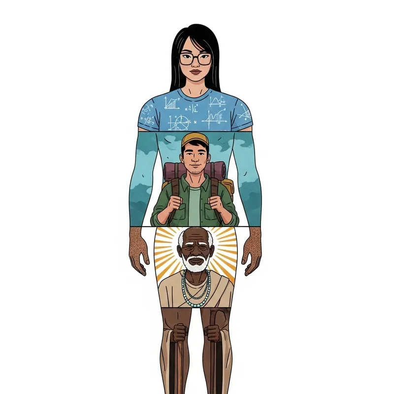 Tripartite Unified Being: Three Characters in One Entity