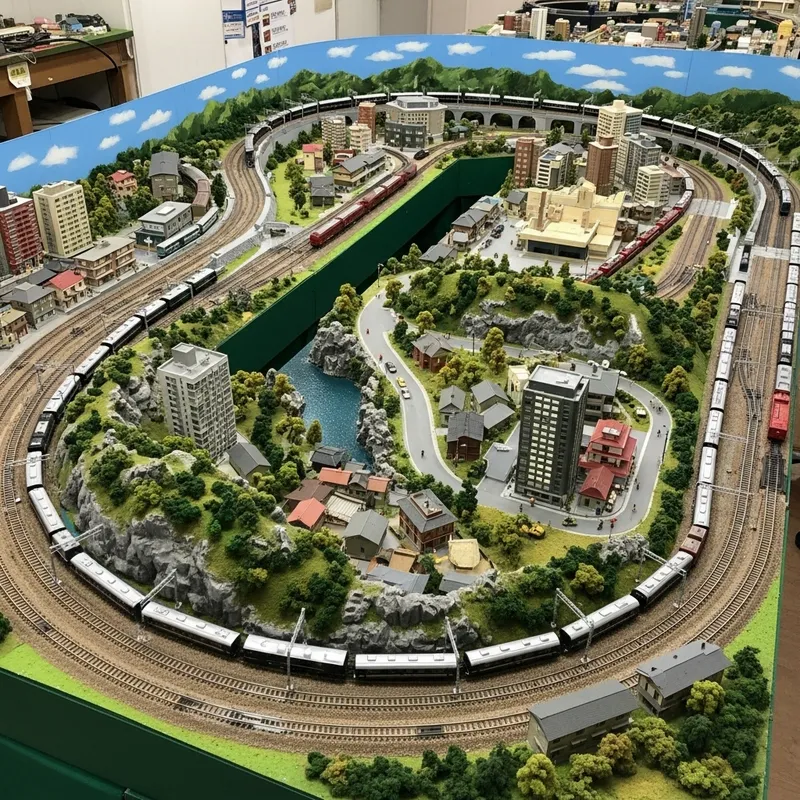 Detailed N Scale Model Train Layout: Creative Landscapes & Scenes