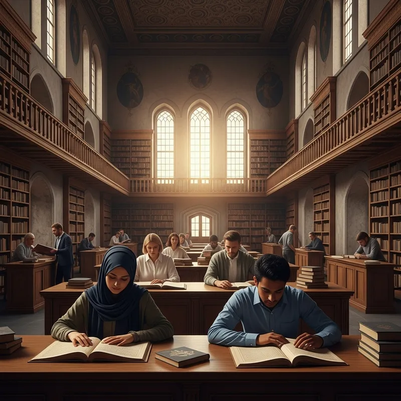 Royal Ancient Library - Stone Decors at Sunrise