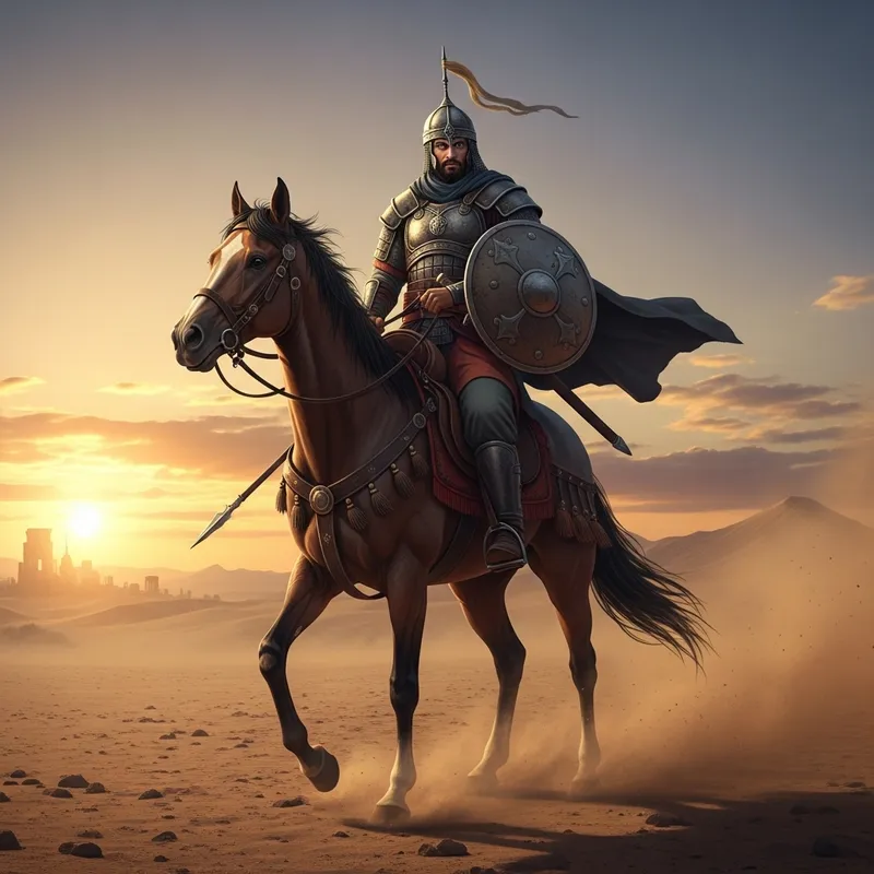 Arabian Warrior on Horseback - Standing Tall in Pre-Islamic & Islamic Era