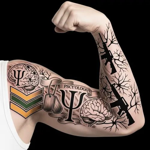 Military Psychology Tattoo Design: Pride & Power Symbolized