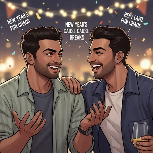 Humorous New Year Plans Sparks Laughter | Shared Camaraderie