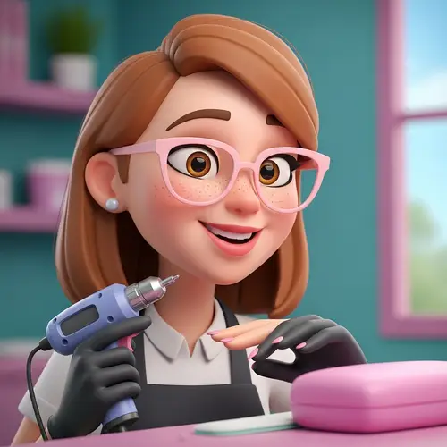 Cartoon Manicurist Character - Colorful 3D Animation