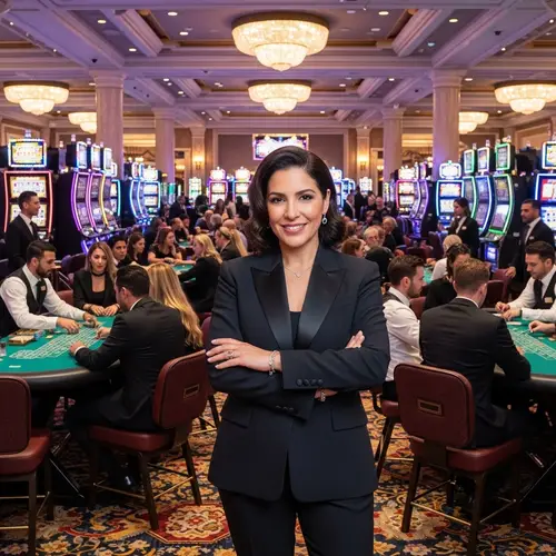 Hispanic Casino Manager in Elegant Setting | Gaming Scene