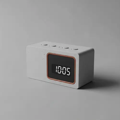 Modern Minimalistic Alarm Clock in Calm, Brutal Colors