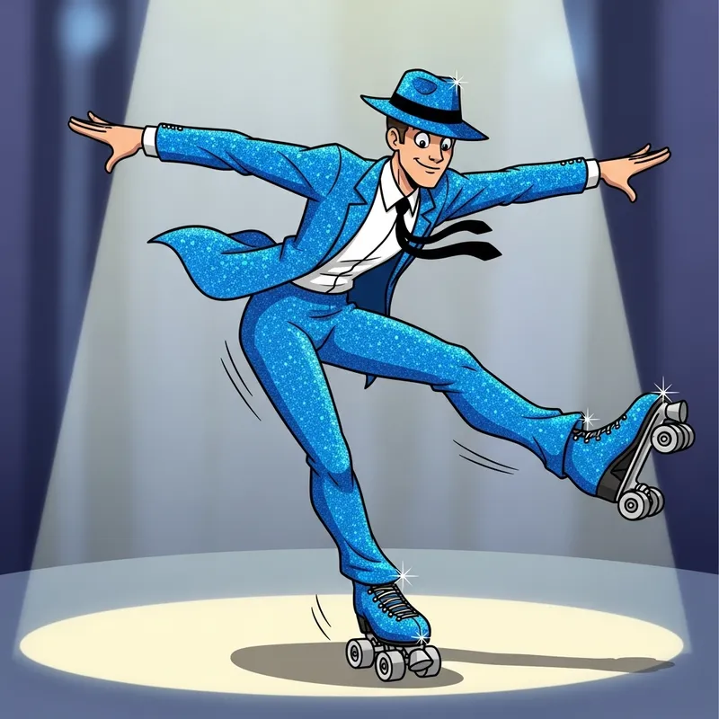 Michael Jackson Roller Skating Icon