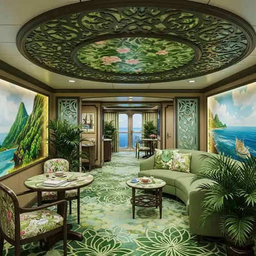 Luxurious Cruise Ship Room Inspired by Te Fiti from Moana