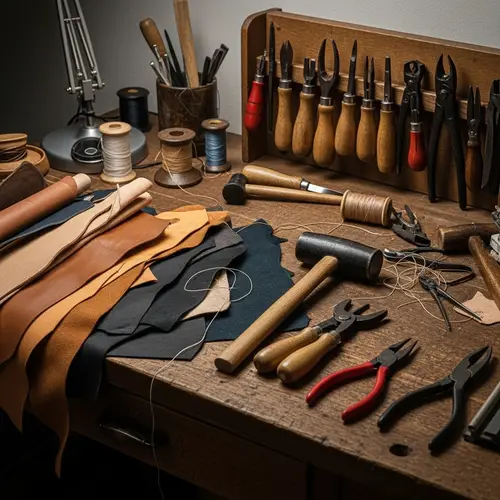 Traditional Shoemaker's Workplace: Craftsmanship and Tools