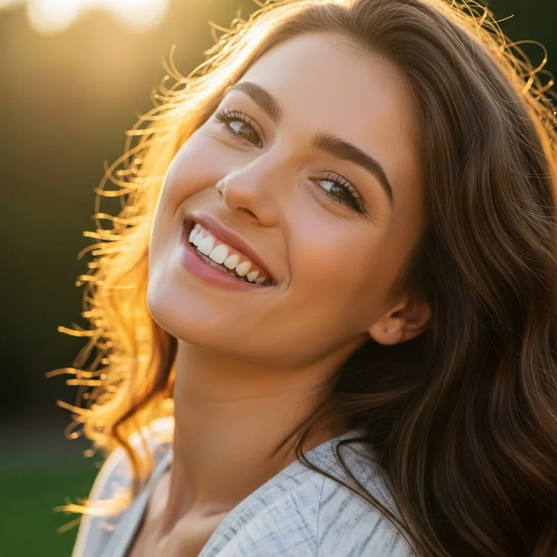 Beautiful Lady with Radiant Smile: Captivating Portraits