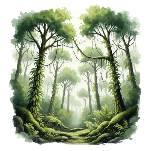 Serenity of Jungle: Watercolor Art