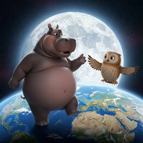 Harold and Oliver's Magical Space Adventure | Hippo & Owl Explore Cosmos