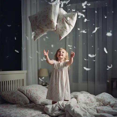 Dreamy Young Girl in a Fairytale Scene