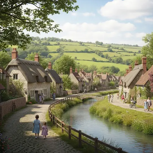 Charming Small Town in a Lush Valley