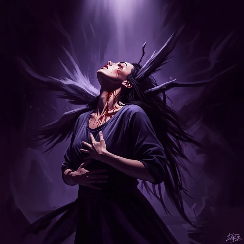 Powerful Surrealist Artwork: Woman's Transformation Journey Powerful Surrealist Artwork: Woman's Transformation Journey