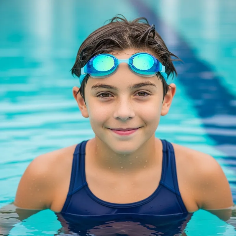 13-Year-Old Boy in Swim Slip with Brown Hair 13-Year-Old Boy in Swim Slip with Brown Hair