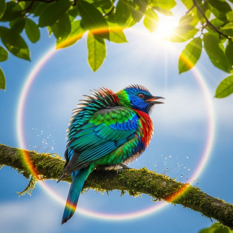 Beautiful Bird Perched on Branch Beautiful Bird Perched on Branch