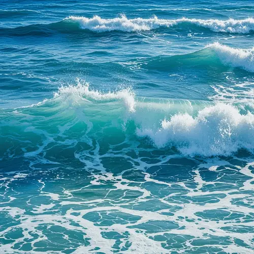 Abstract Ocean Waves Art - Serene Textured Designs