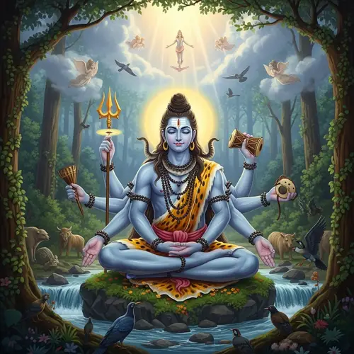 Divine Personification: Symbolism of Destruction and Transformation